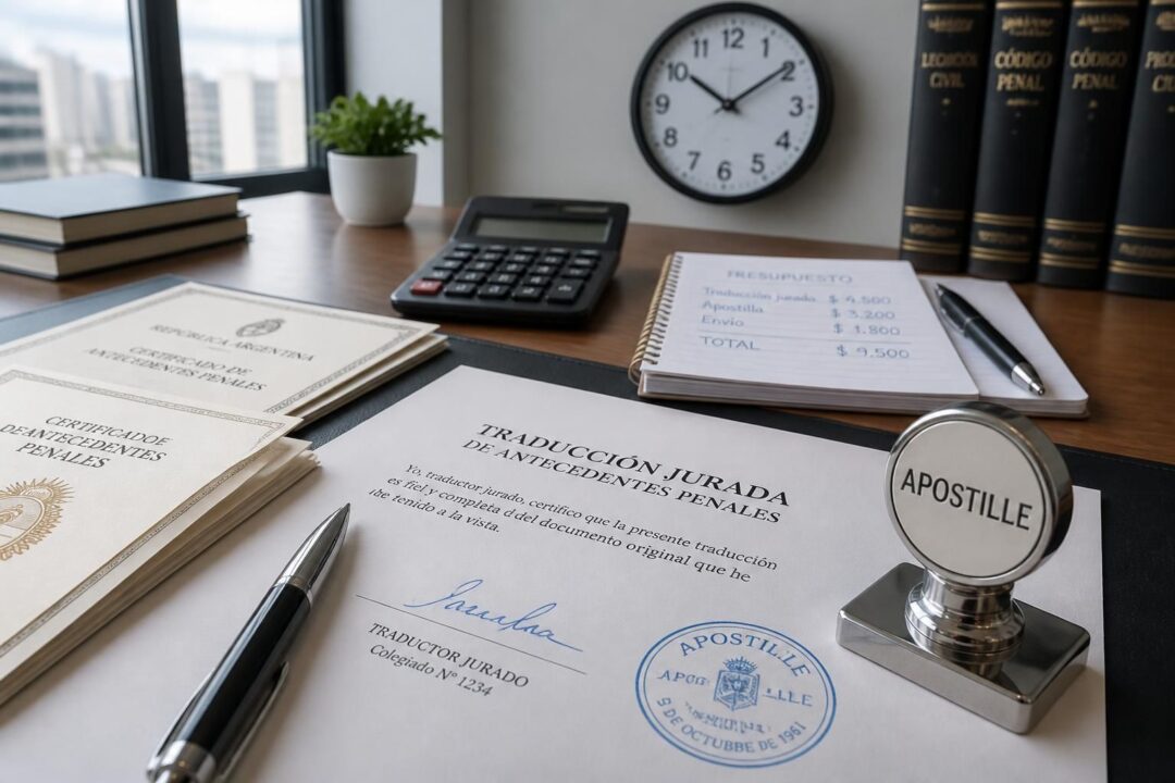 servicio de traducción jurada de antecedentes penales: conoce los plazos, el proceso de apostilla y los precios para una gestión rápida y segura.